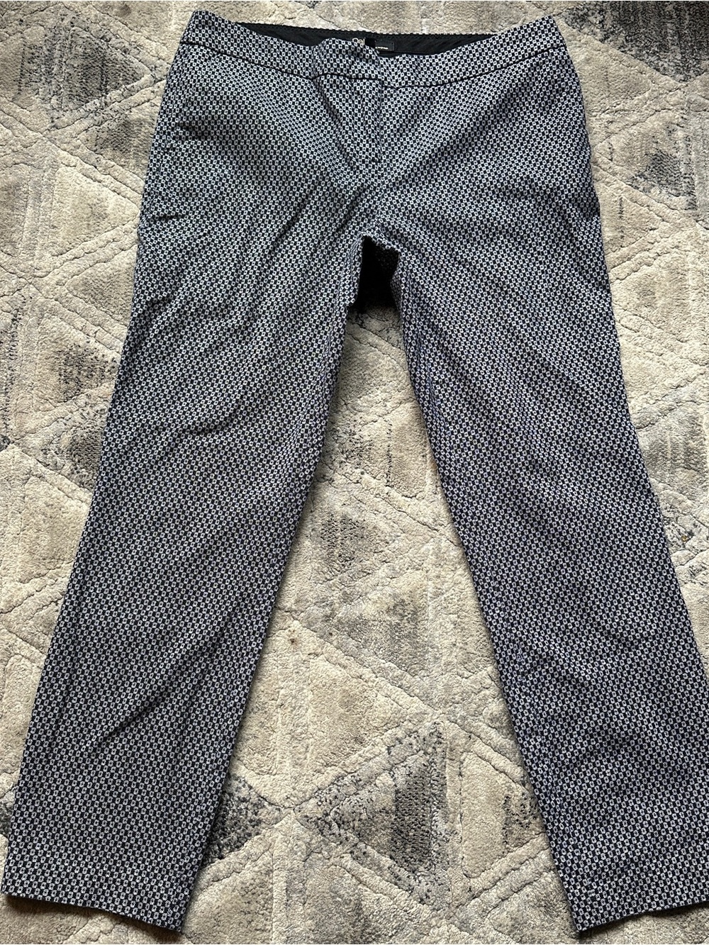 Y2K Dalia Cotton Low Rise Black and White Patterned Summer Capris Pants - Picture 2 of 9